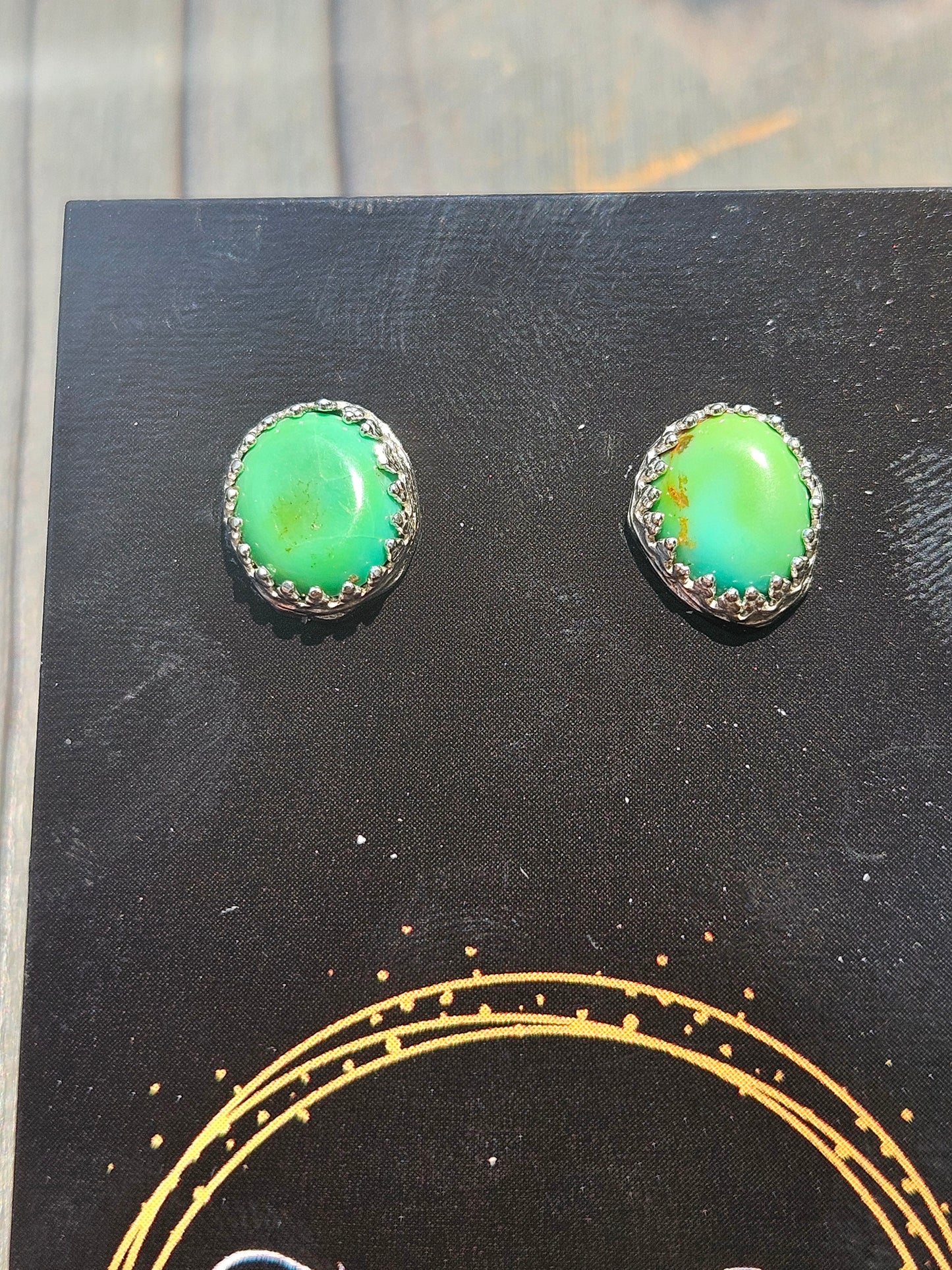 Sonoran Green Turquoise Stud Earrings