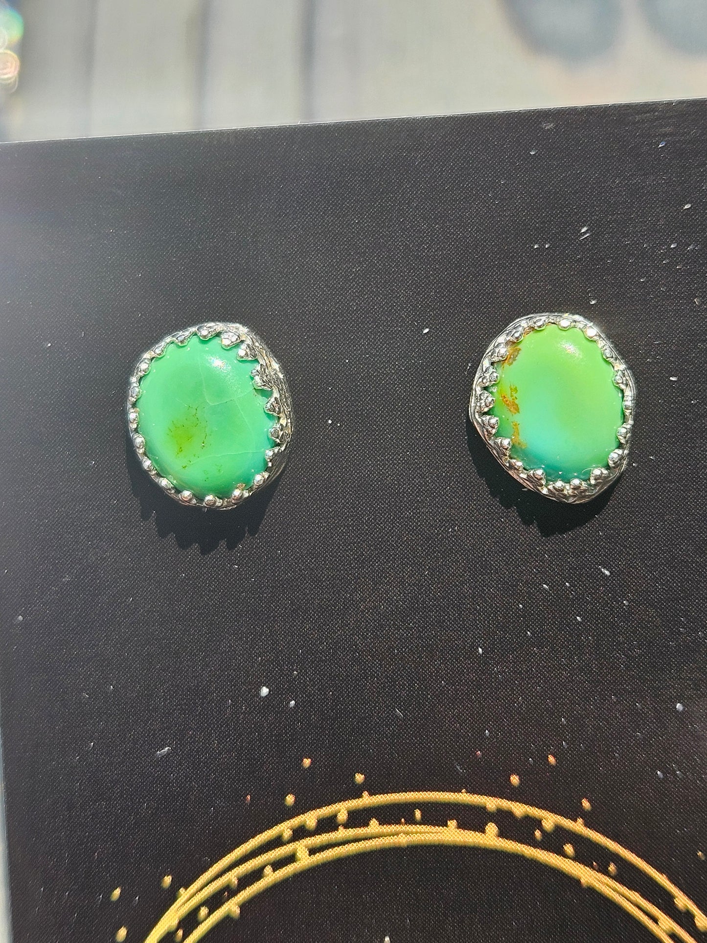 Sonoran Green Turquoise Stud Earrings