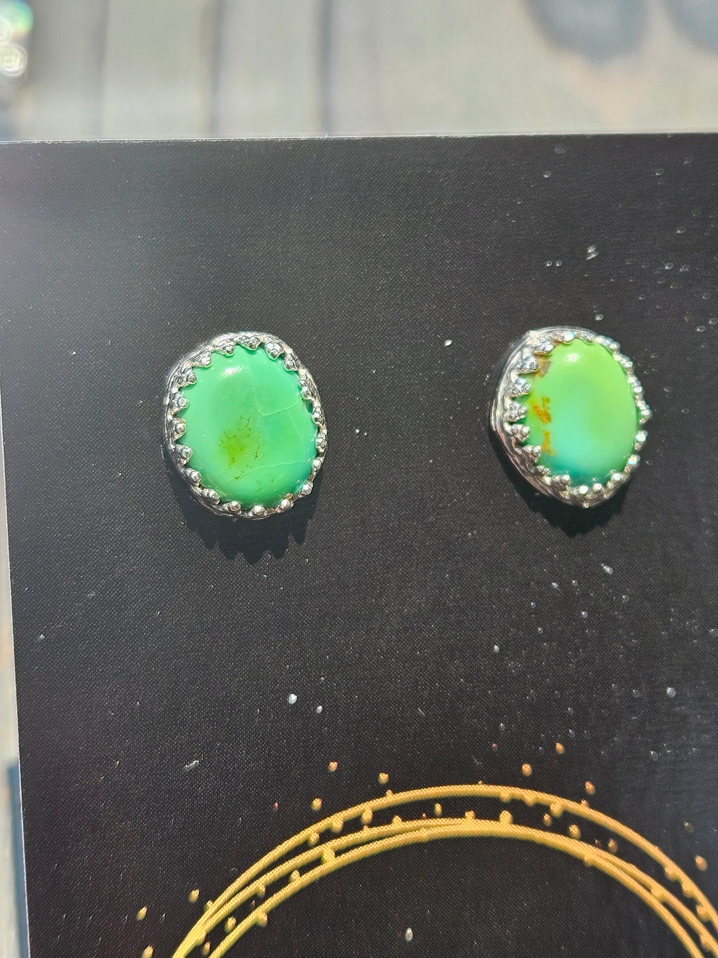 Sonoran Green Turquoise Stud Earrings