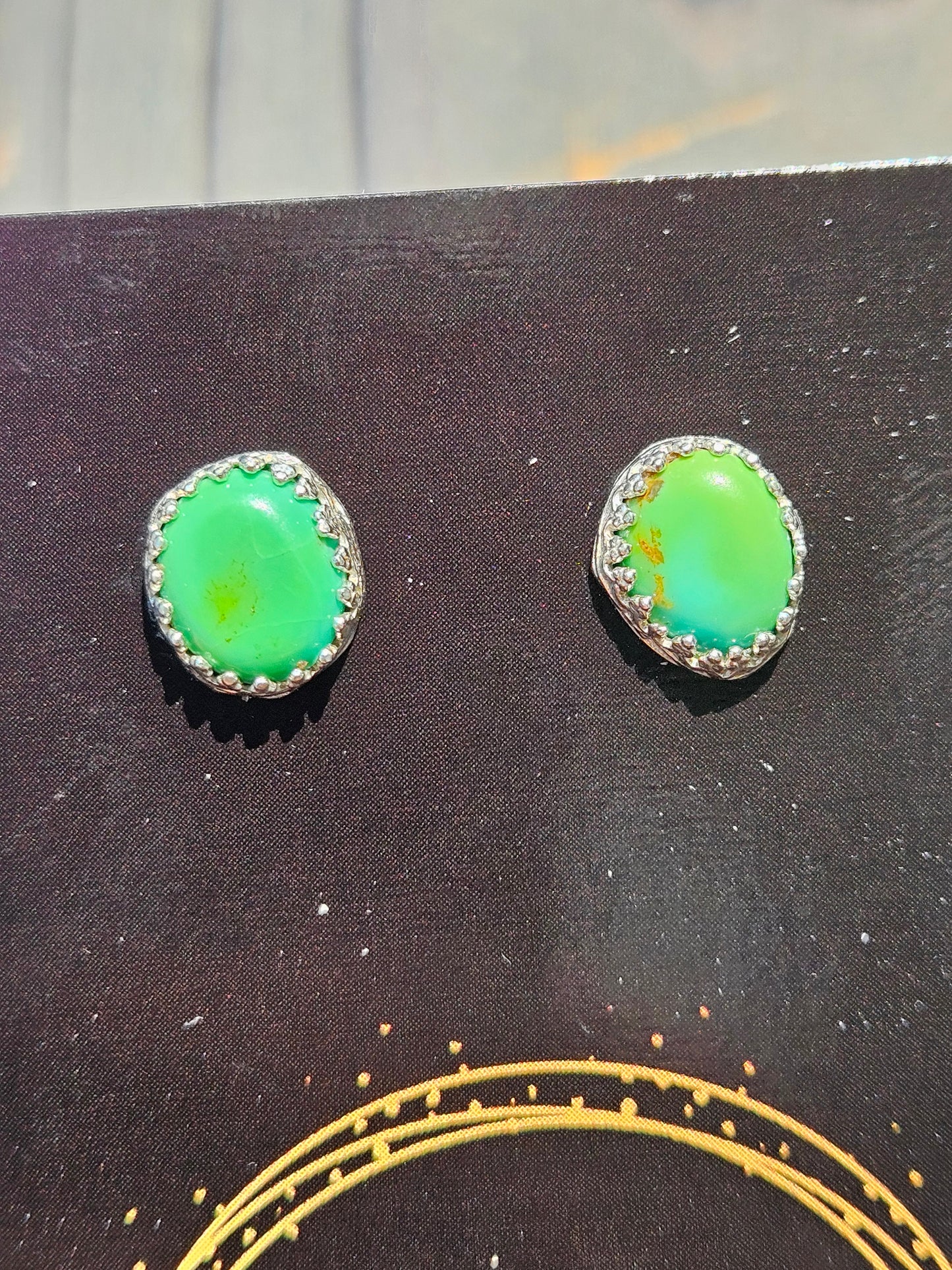Sonoran Green Turquoise Stud Earrings
