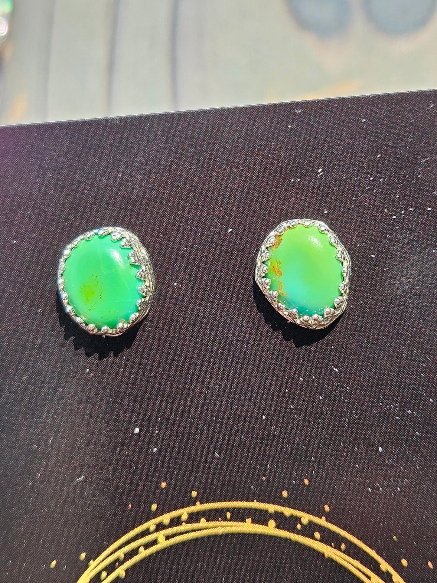 Sonoran Green Turquoise Stud Earrings