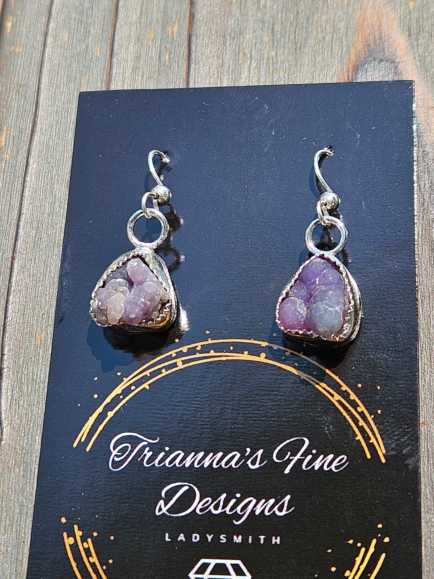 Grape Agate Earrings