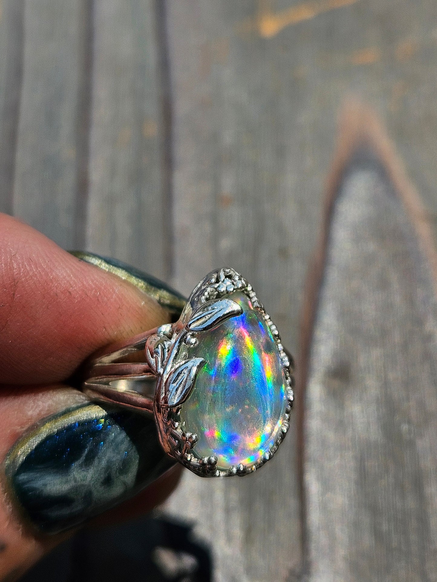 Disco Quartz Ring, Size 8