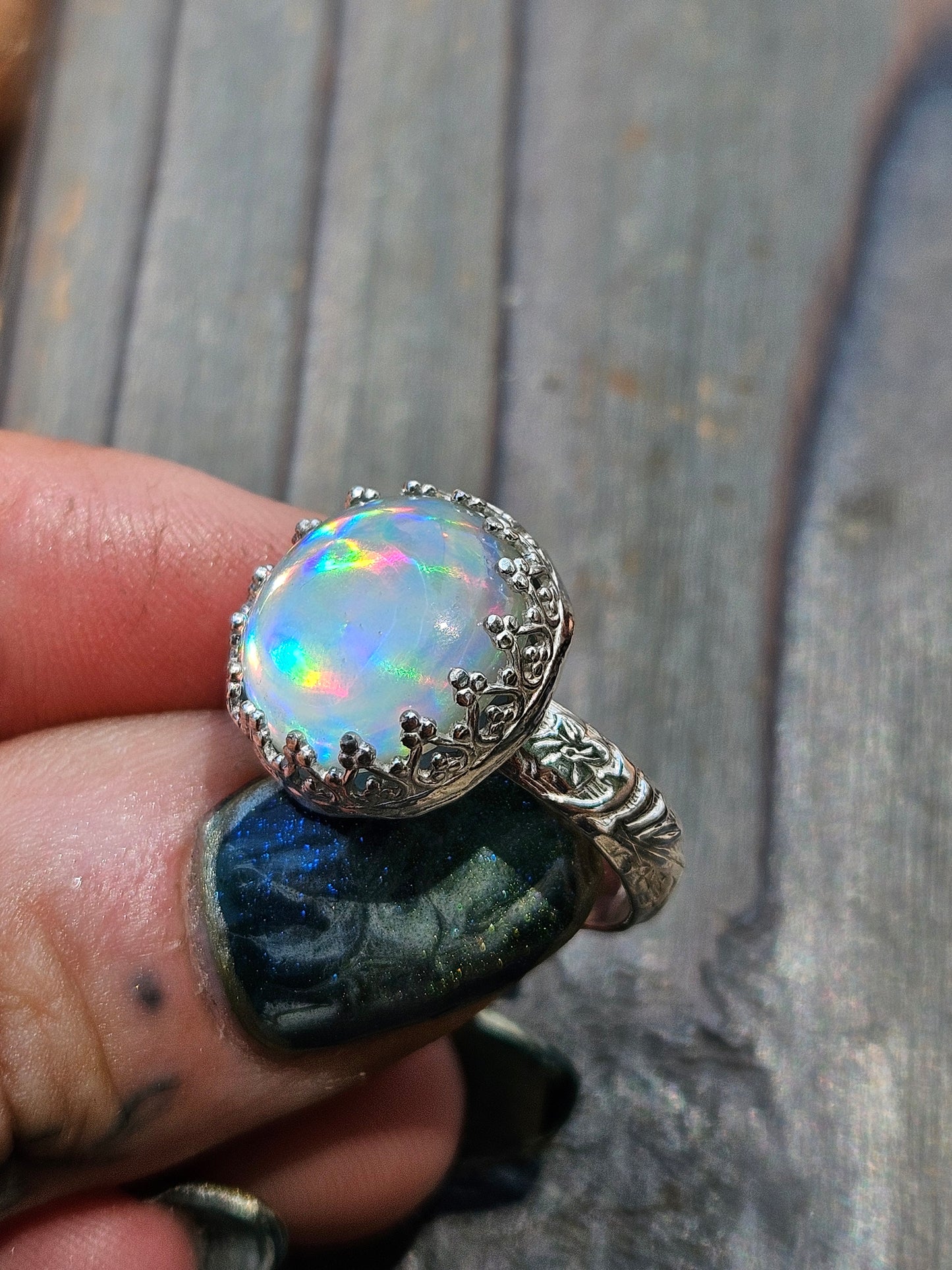 Disco Quartz Ring, Size 7