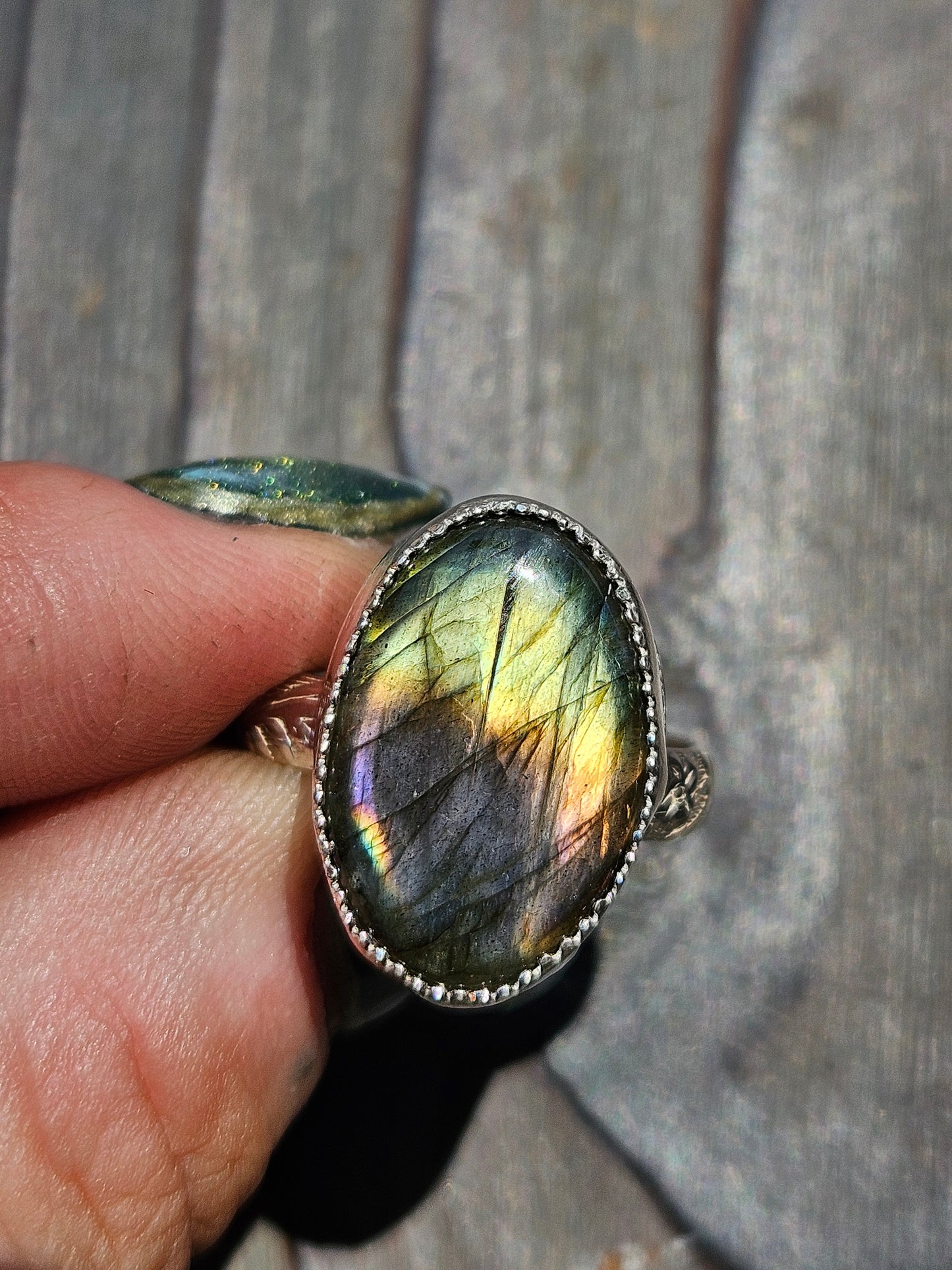 Labradorite Ring, Size 9