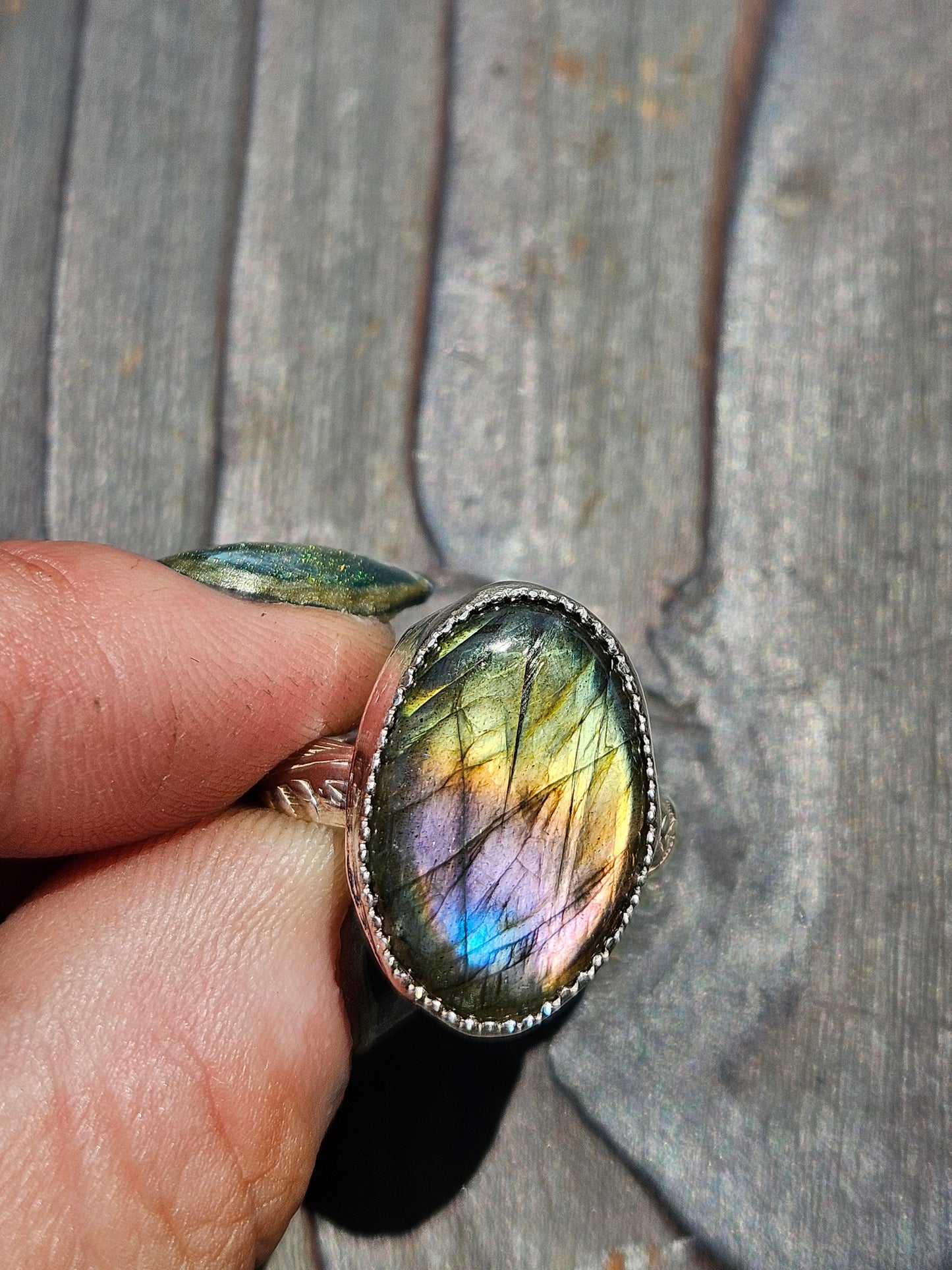 Labradorite Ring, Size 9
