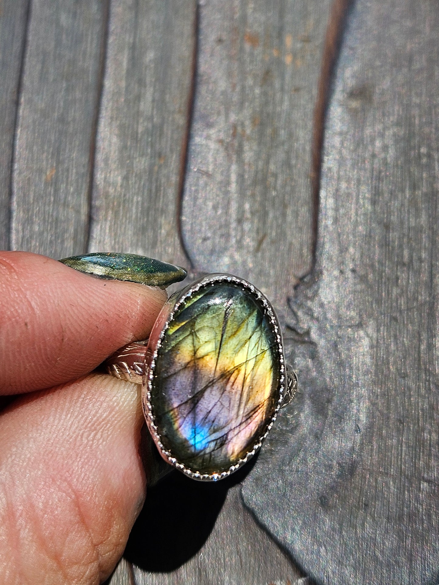 Labradorite Ring, Size 9