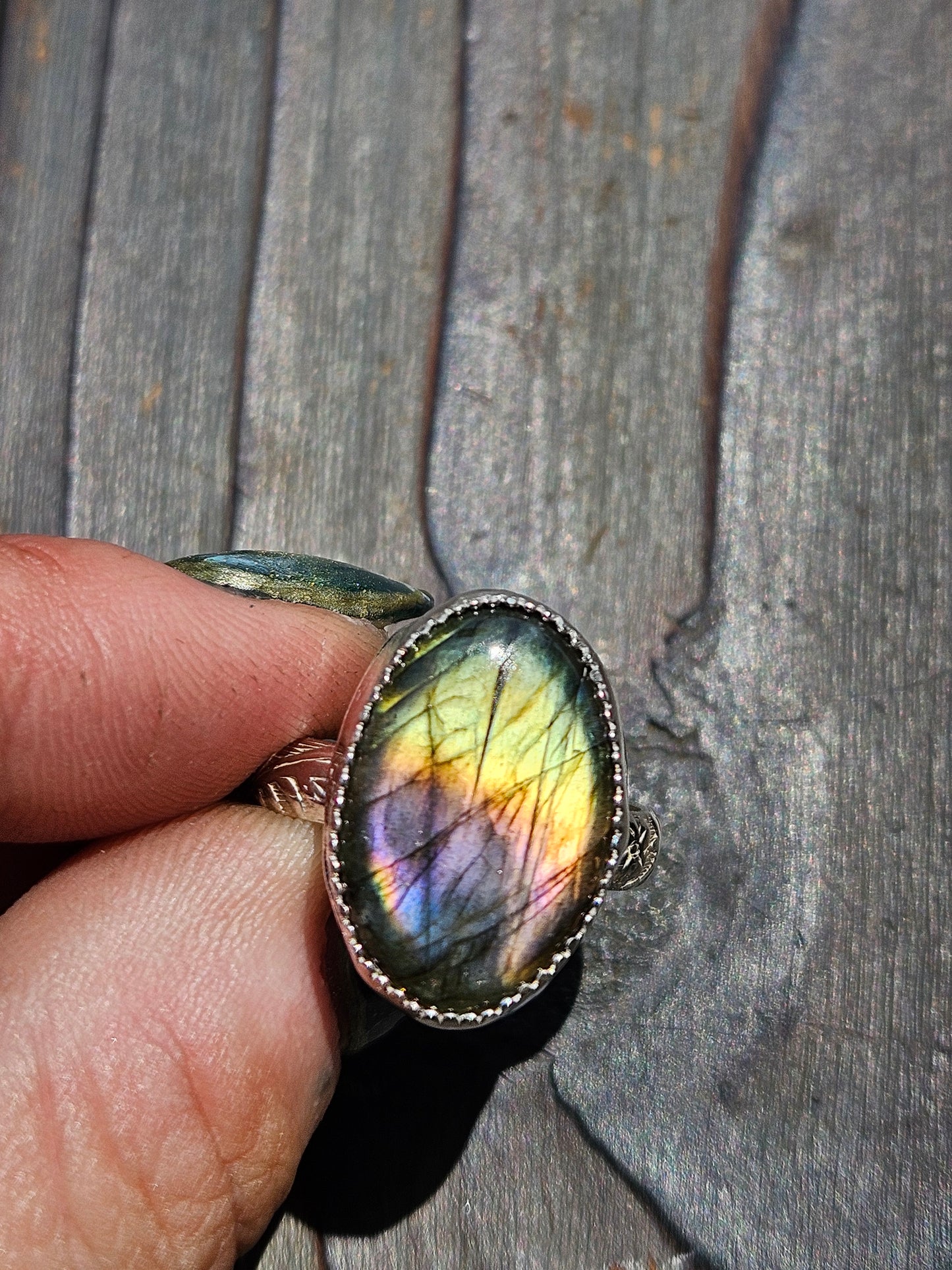 Labradorite Ring, Size 9