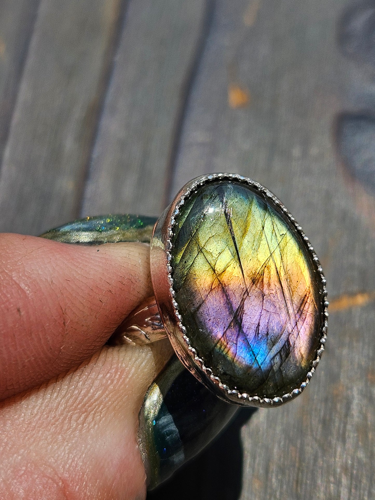 Labradorite Ring, Size 9