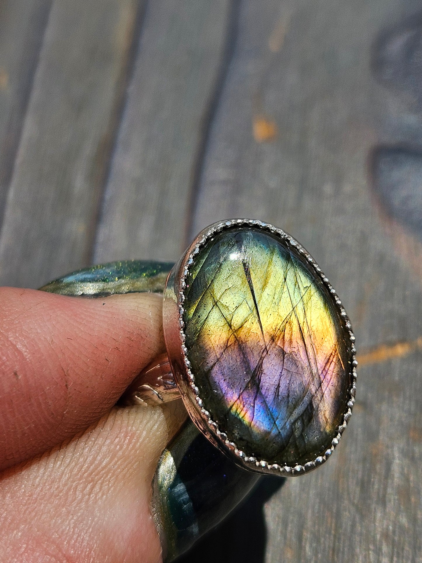 Labradorite Ring, Size 9