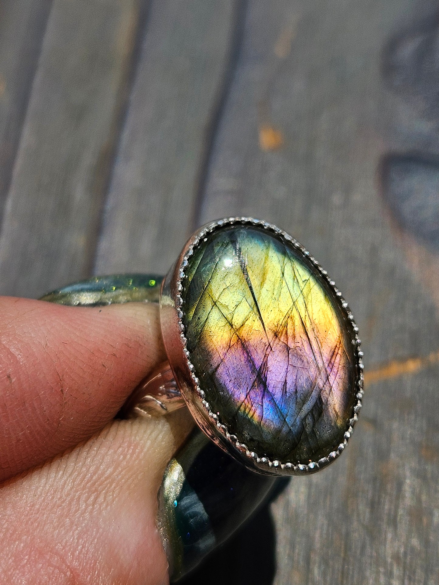 Labradorite Ring, Size 9