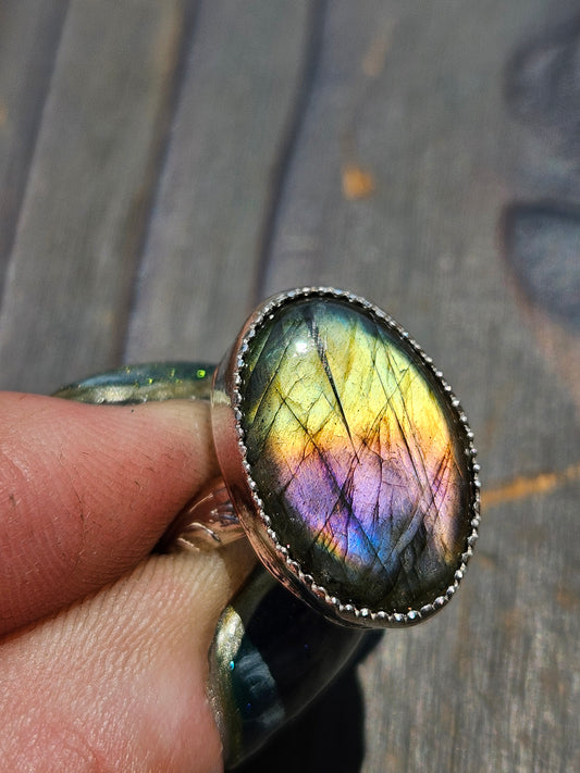 Labradorite Ring, Size 9
