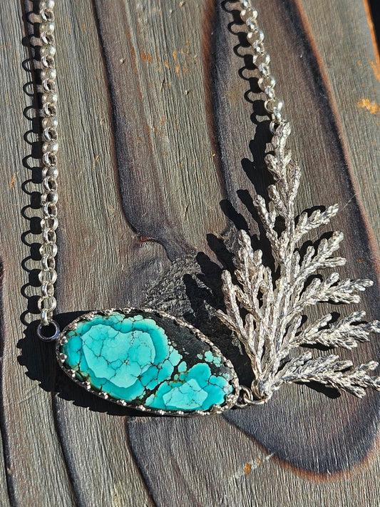 Heubi Turquoise Cedar Necklace, 20in