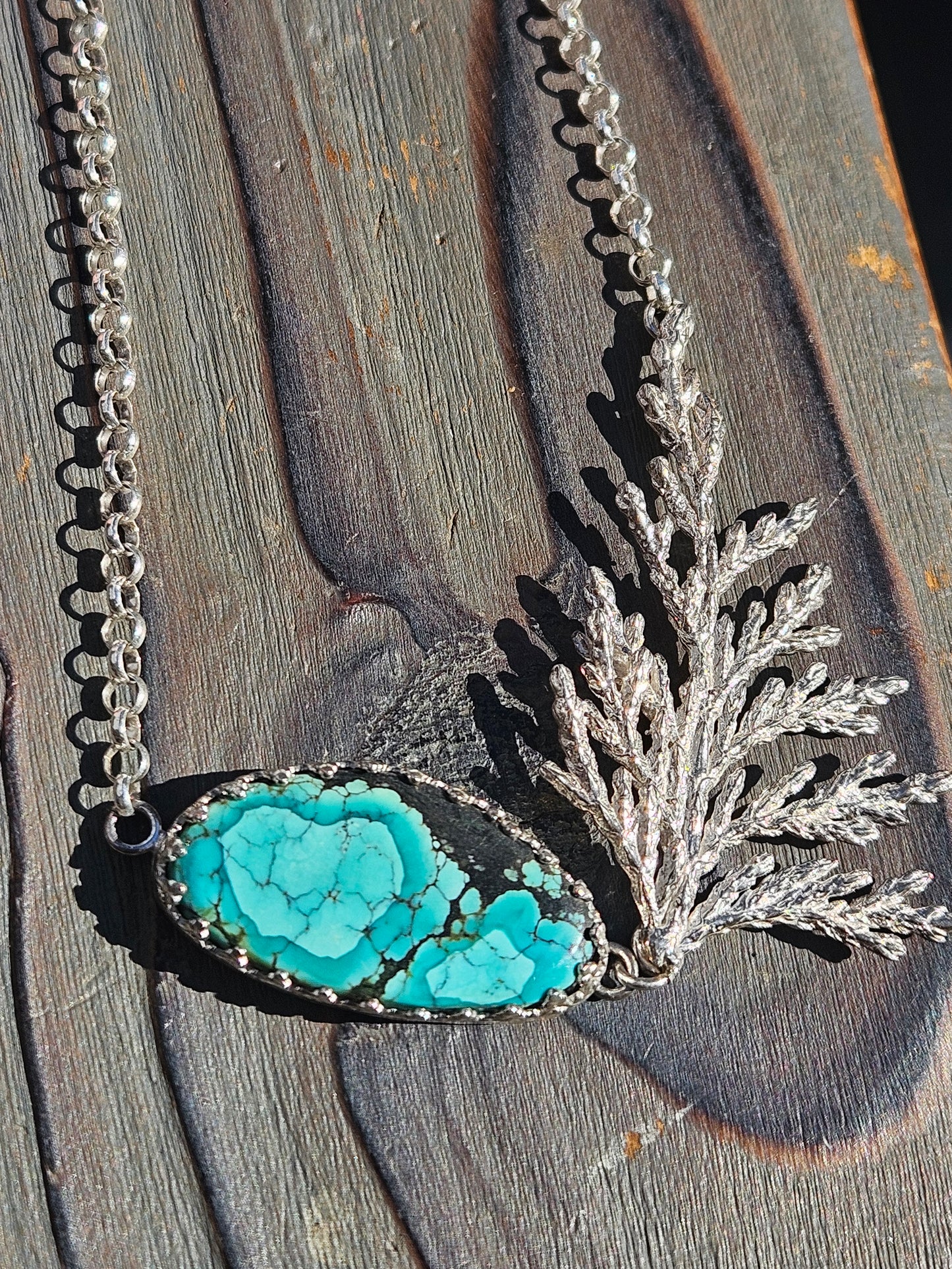 Heubi Turquoise Cedar Necklace, 20in