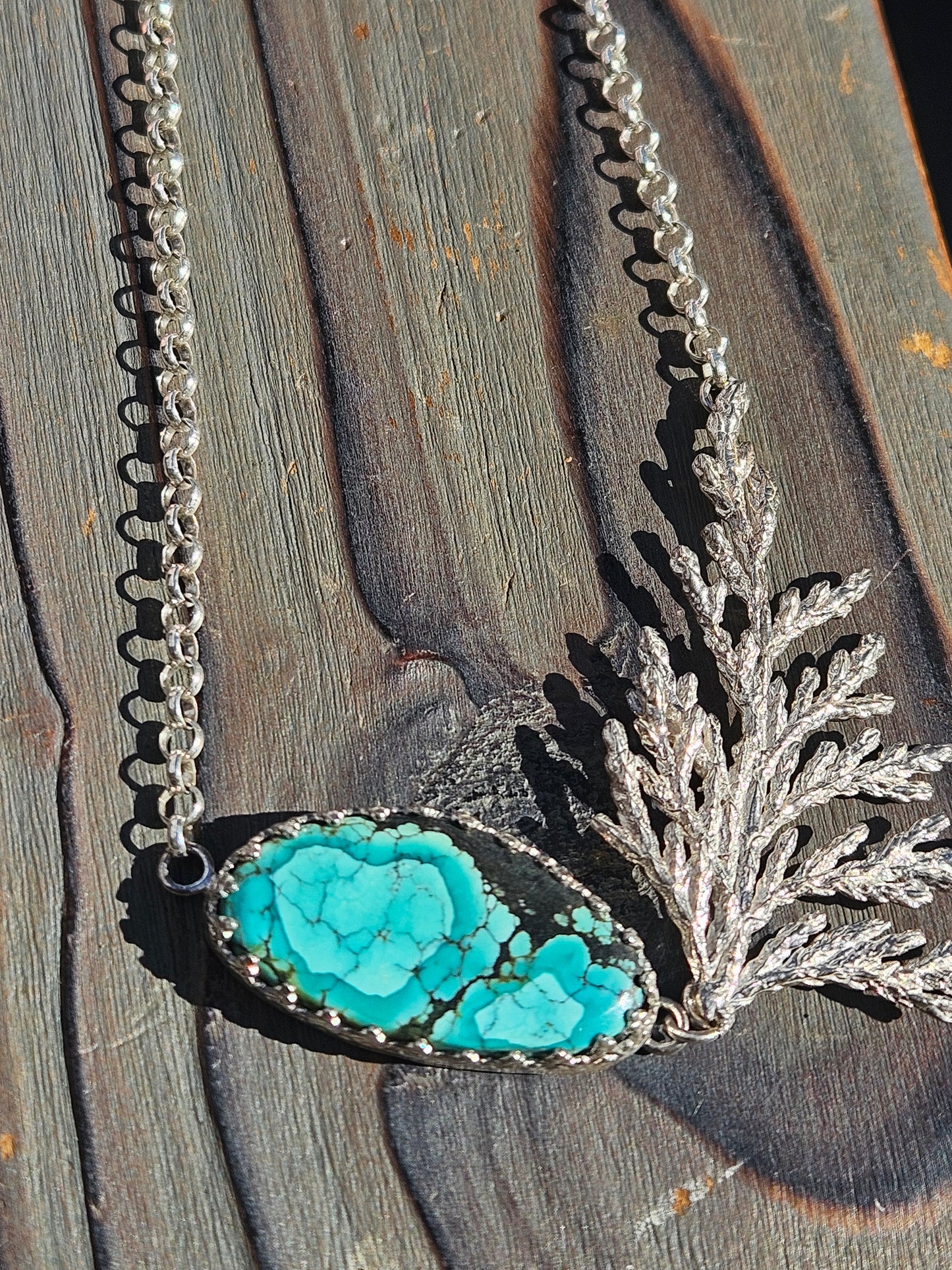 Heubi Turquoise Cedar Necklace, 20in