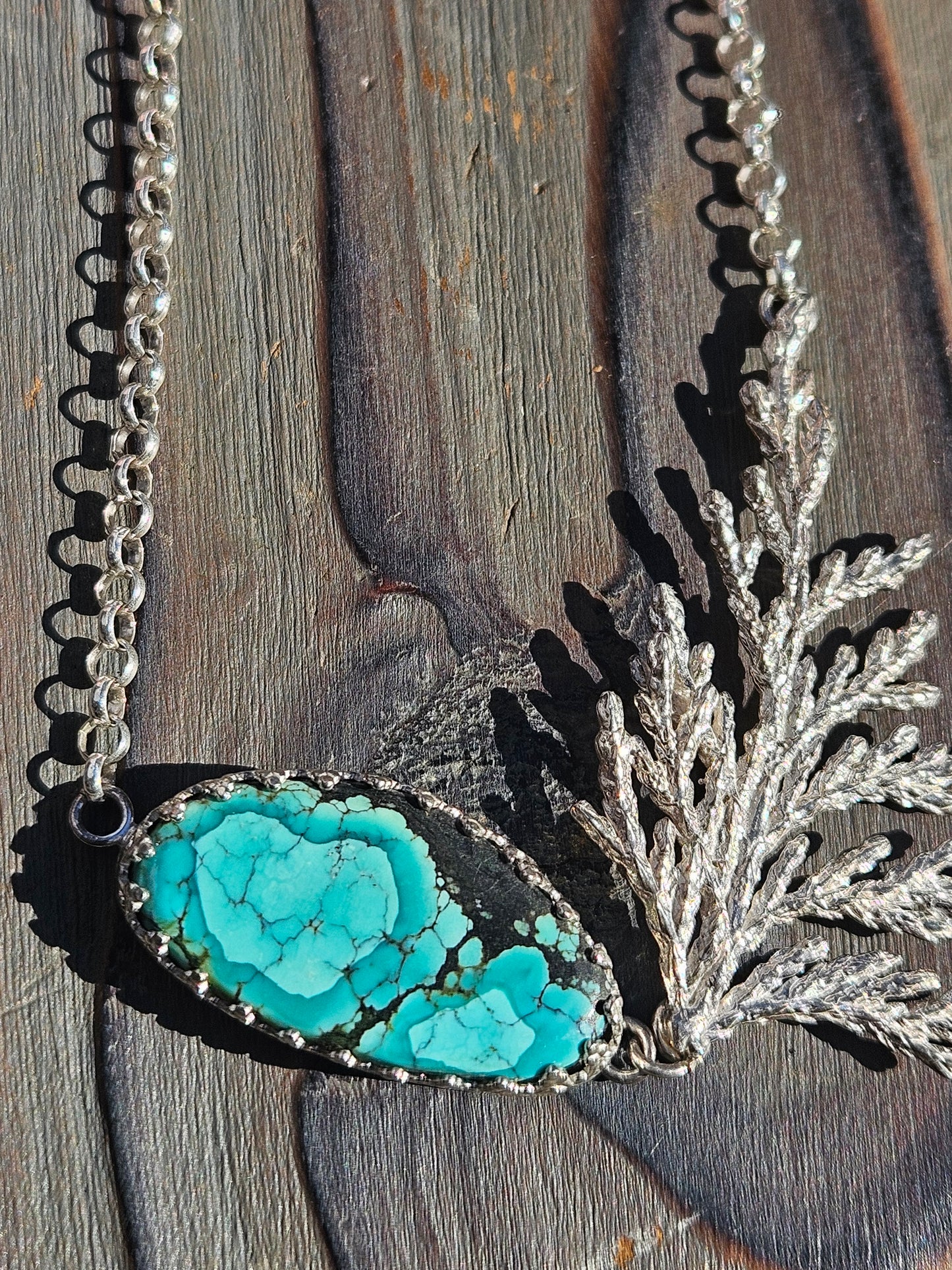 Heubi Turquoise Cedar Necklace, 20in