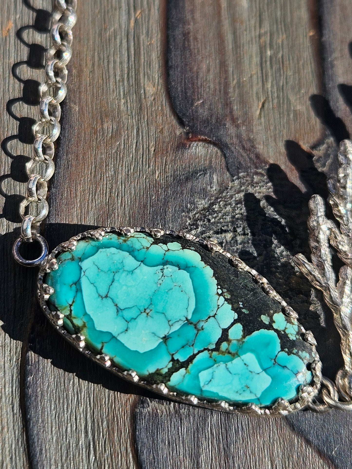 Heubi Turquoise Cedar Necklace, 20in
