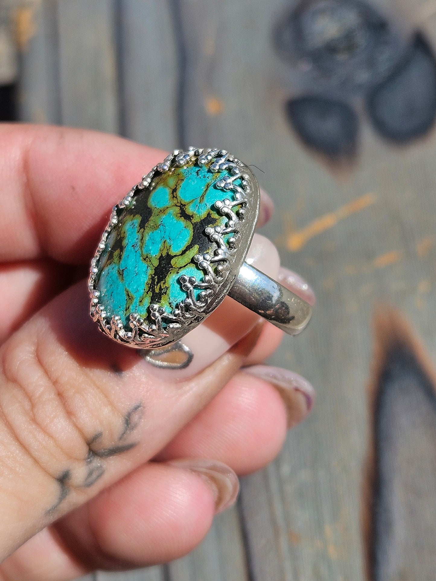 Heubi Turquoise Ring, Size 9