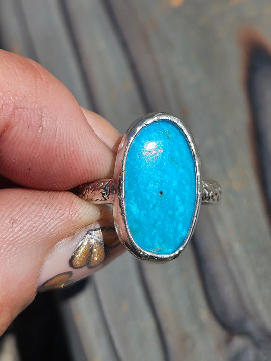 Kingman Turquoise Ring, Size 7