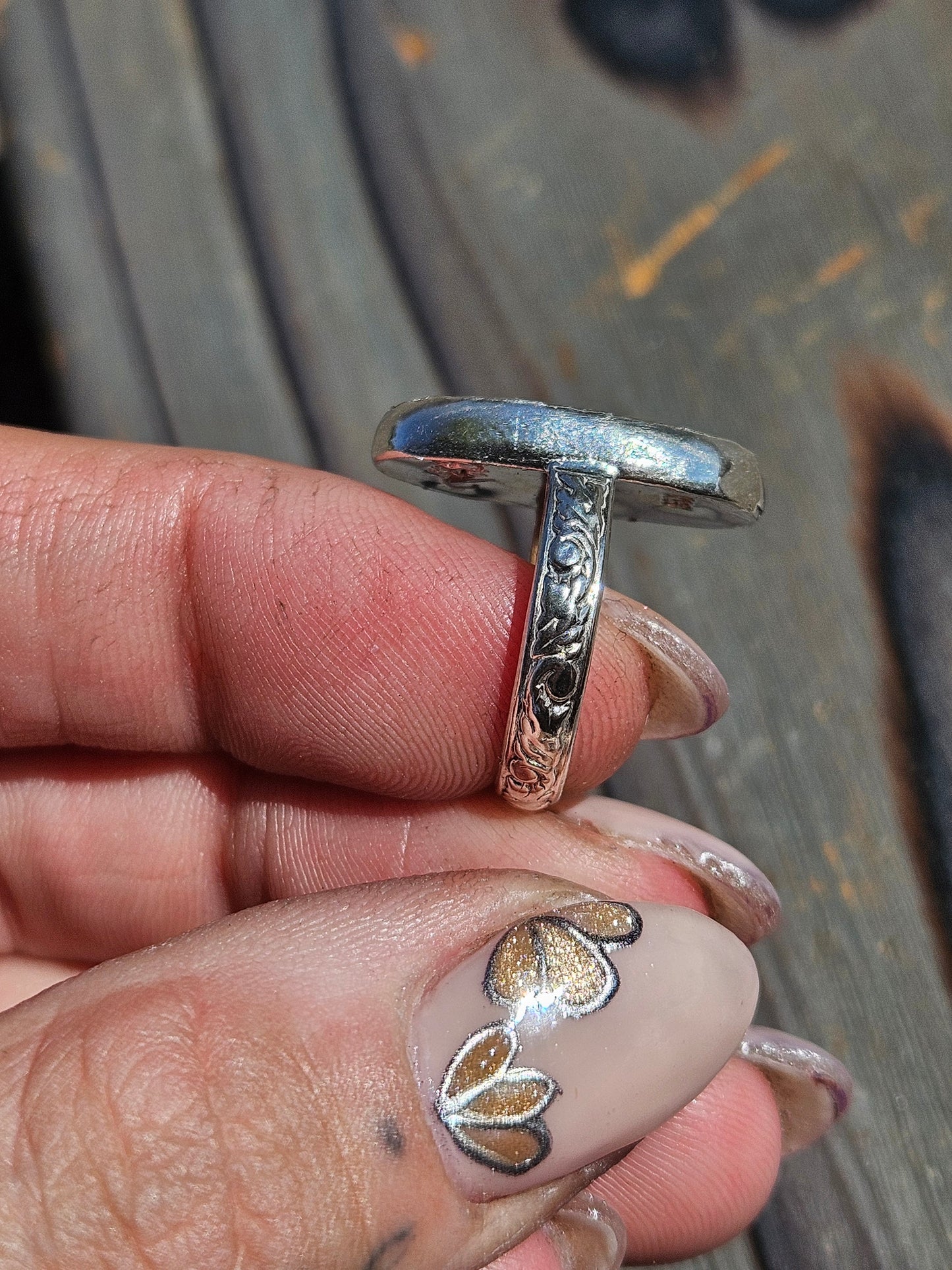 Kingman Turquoise Ring, Size 7