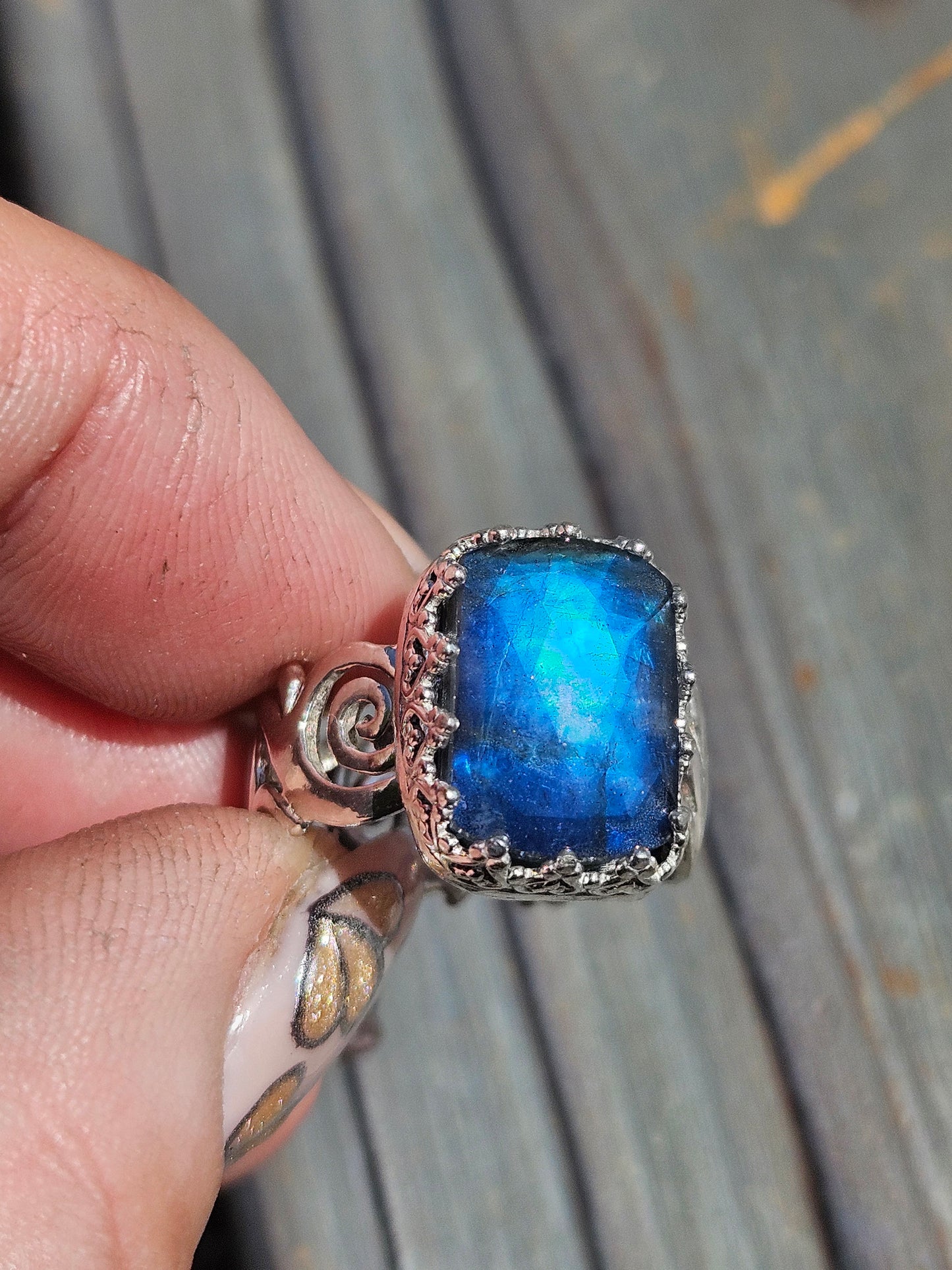Labradorite Ring, Size 7