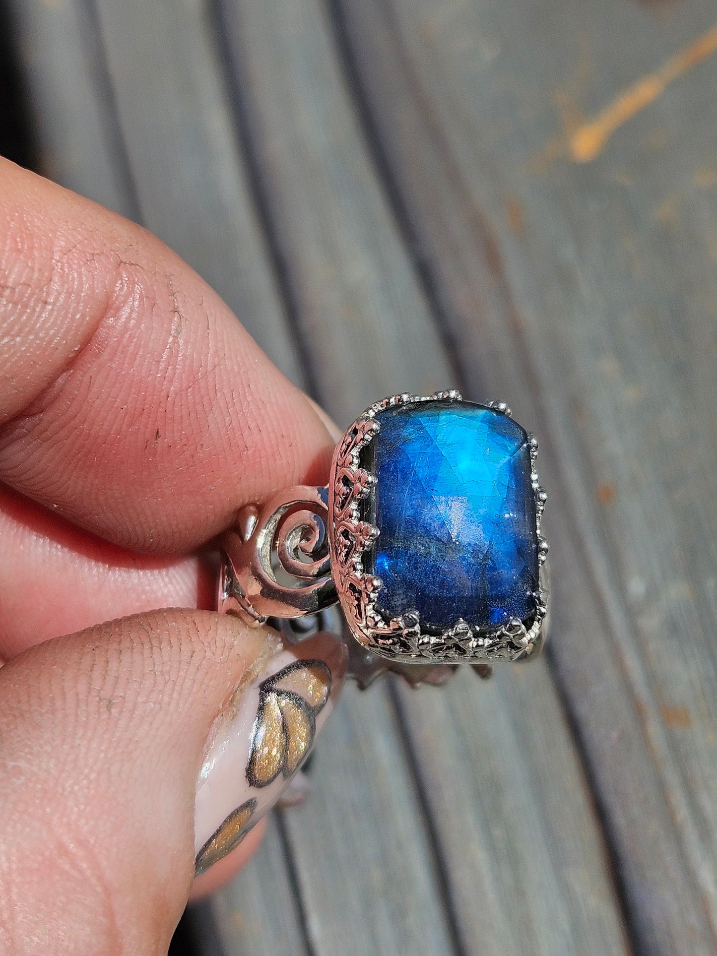 Labradorite Ring, Size 7