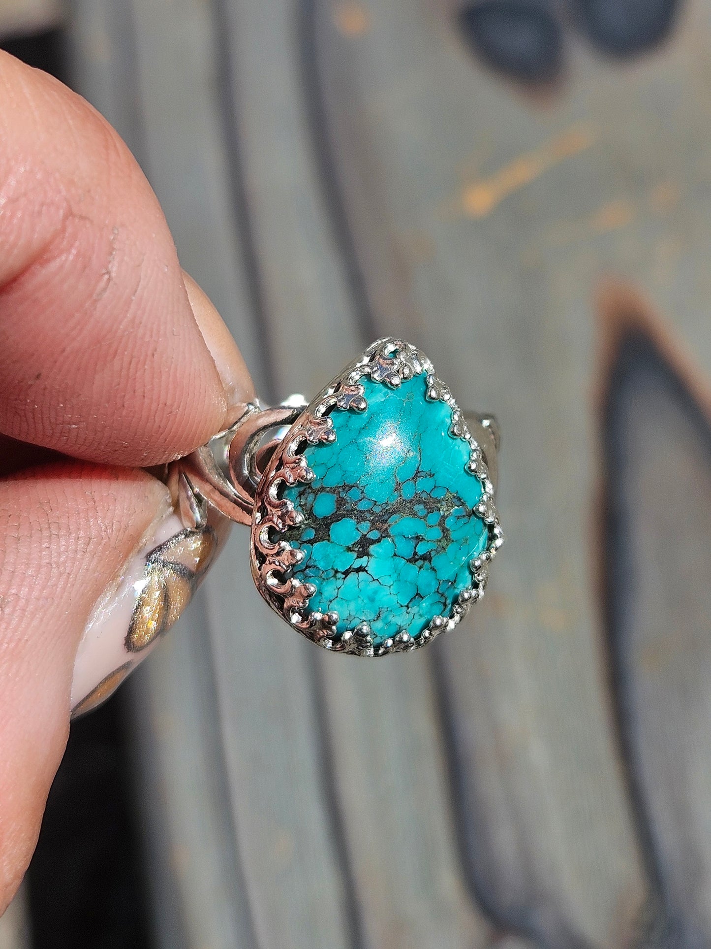 Heubi Turquoise Ring, Size 8