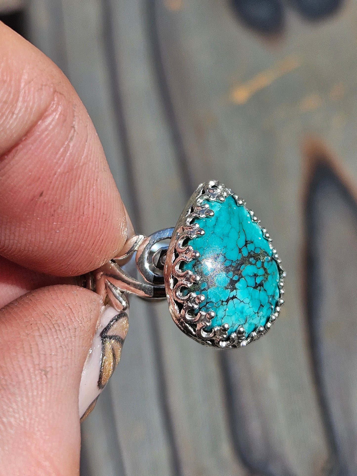Heubi Turquoise Ring, Size 8