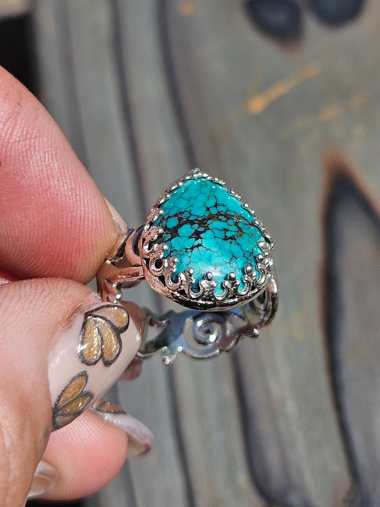 Heubi Turquoise Ring, Size 8