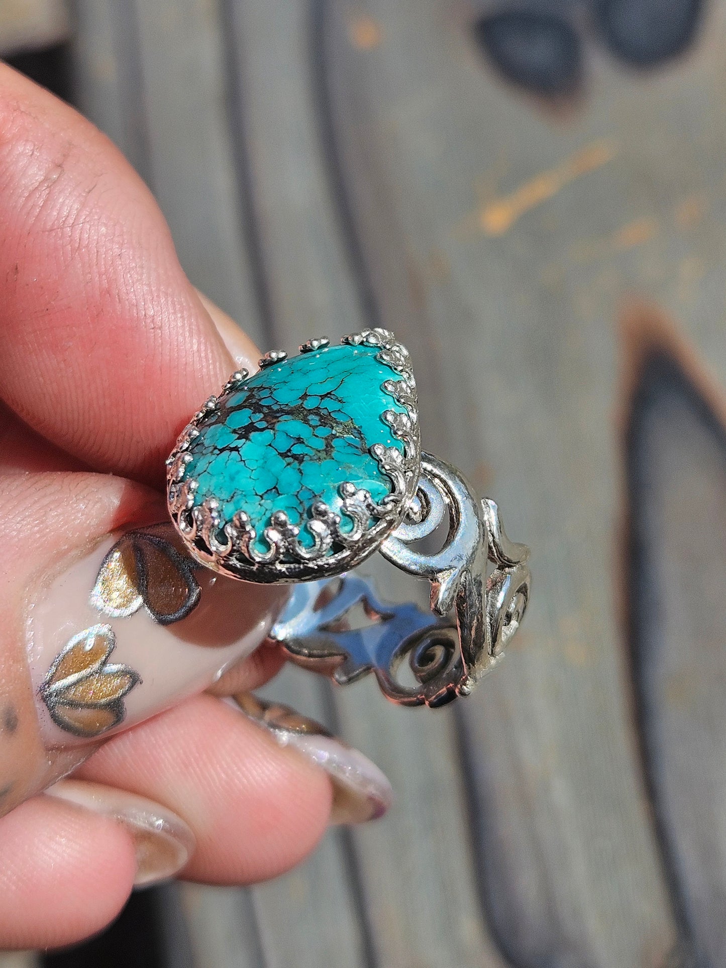 Heubi Turquoise Ring, Size 8
