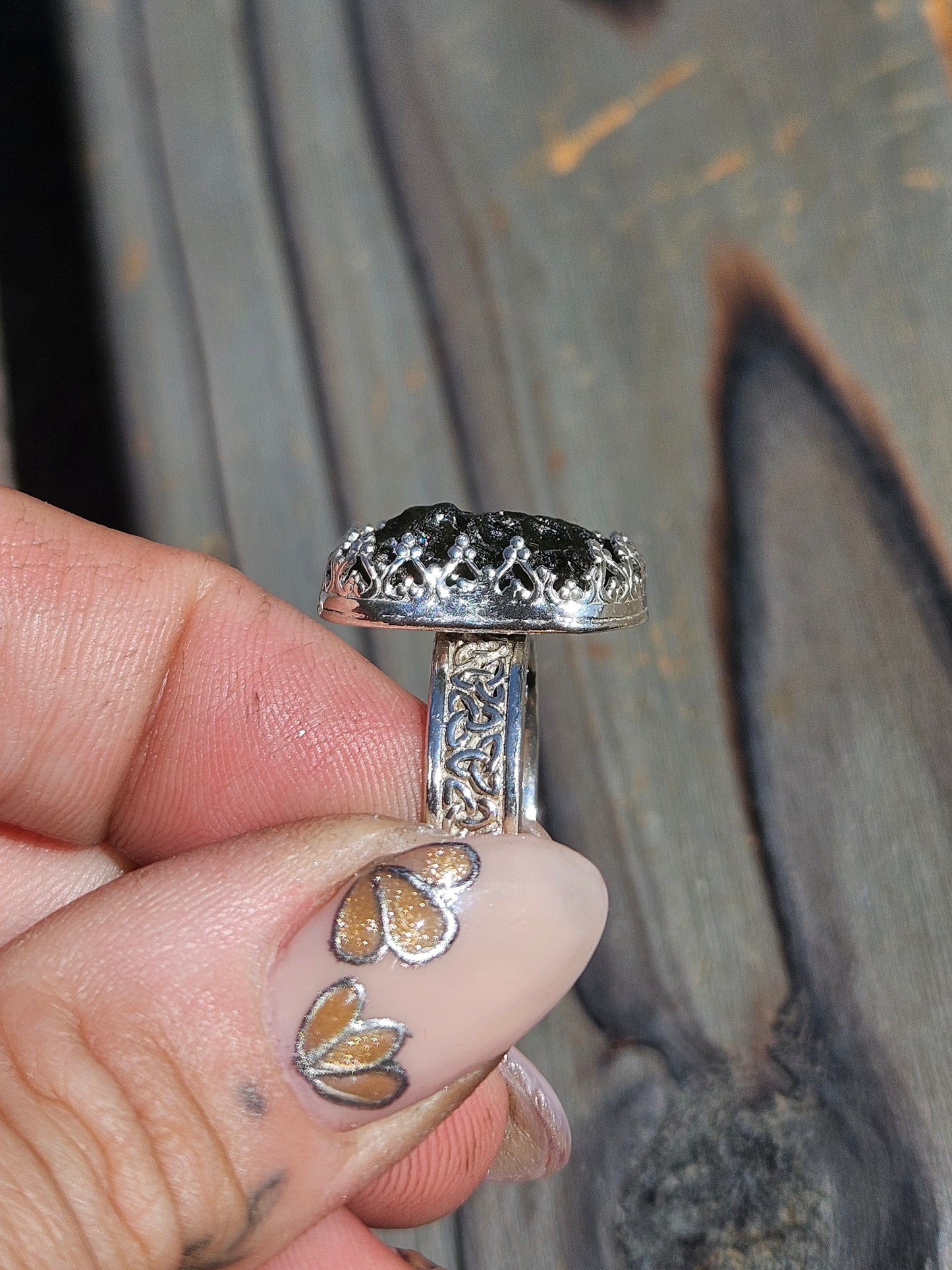 Moldavite Ring, Size 10