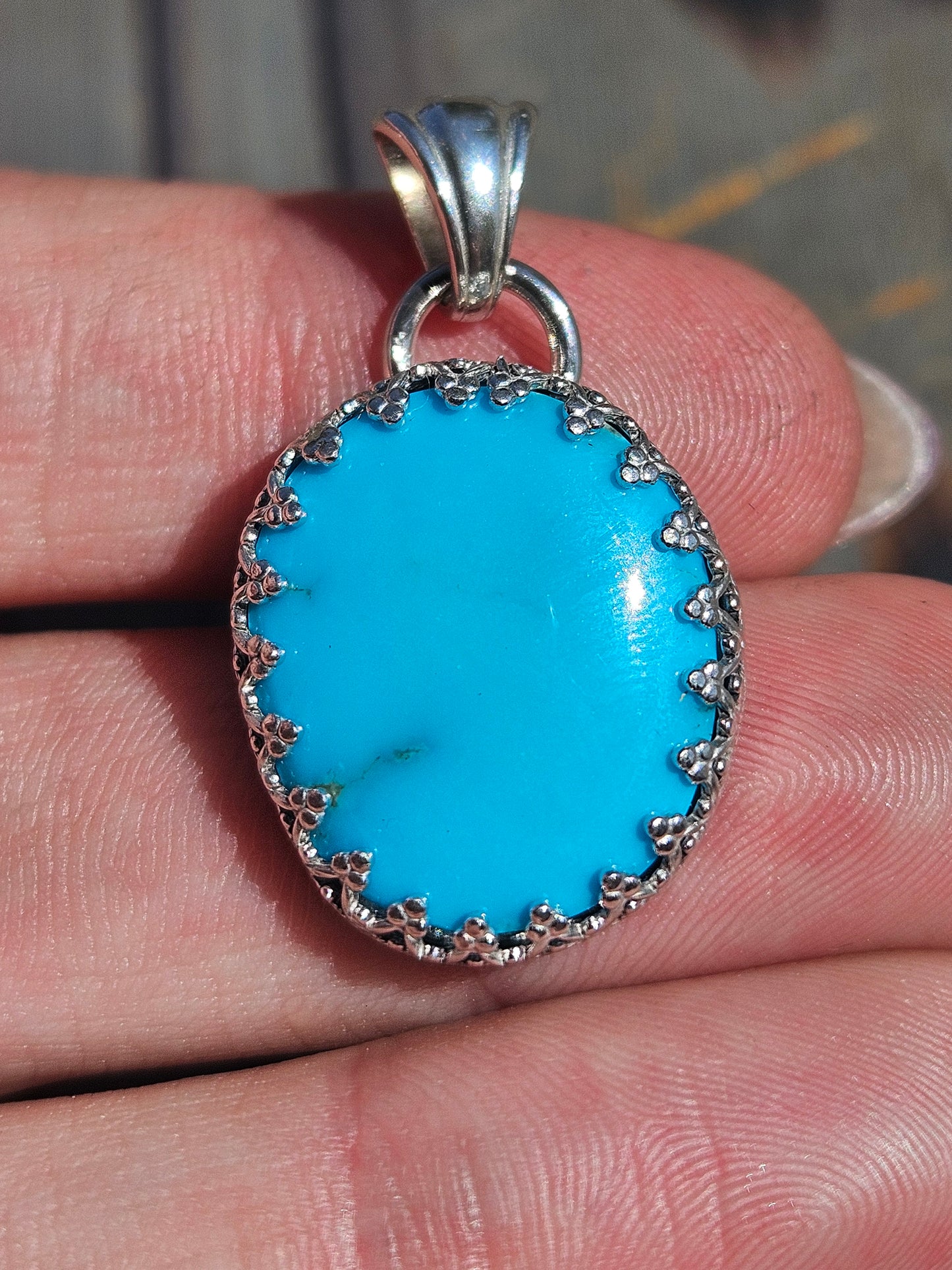 Sleeping Beauty Turquoise Pendant