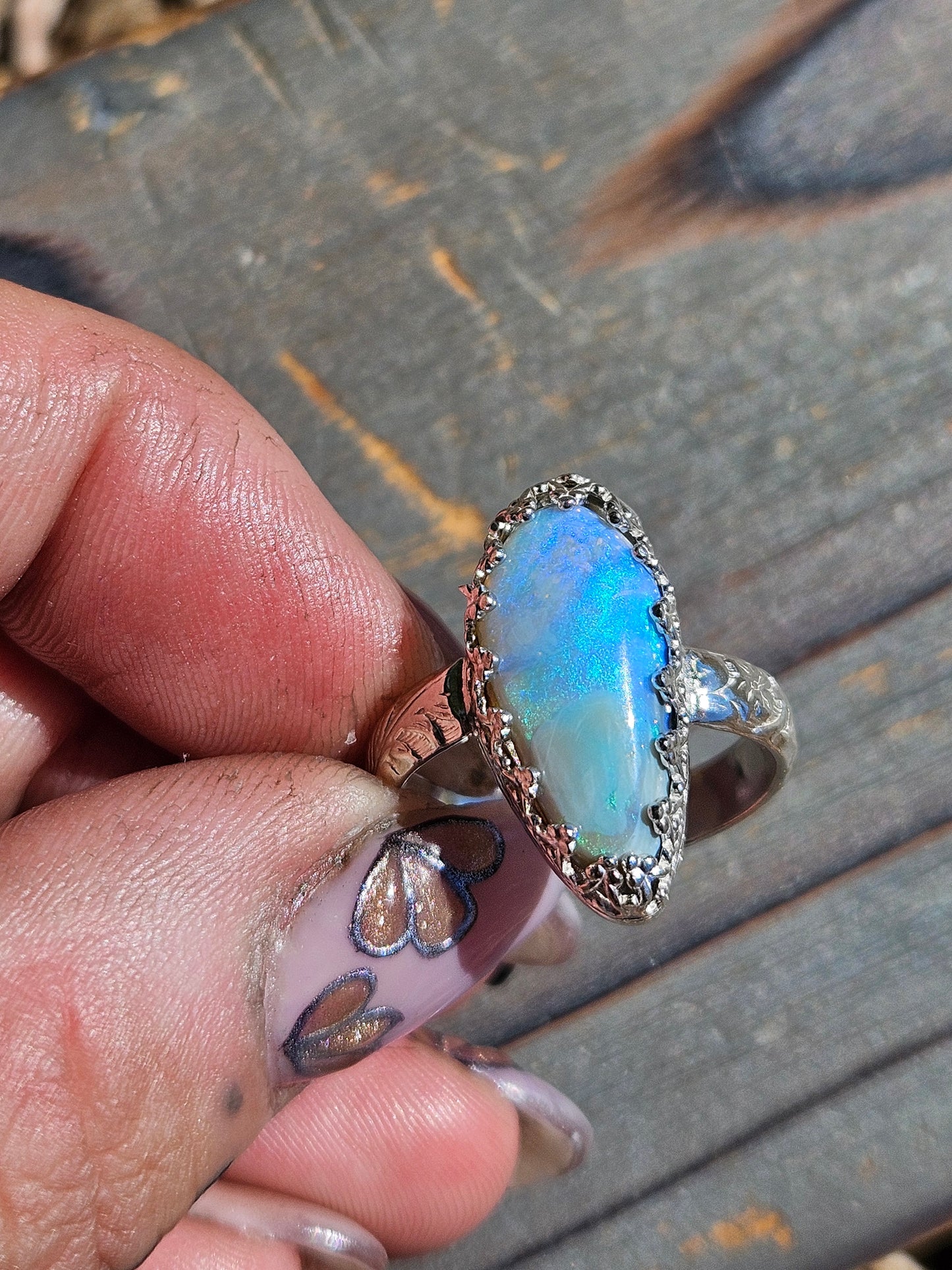 Australian Opal Ring, Size 7.5