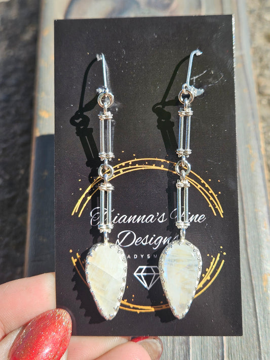 Gothic Moonstone Earrings