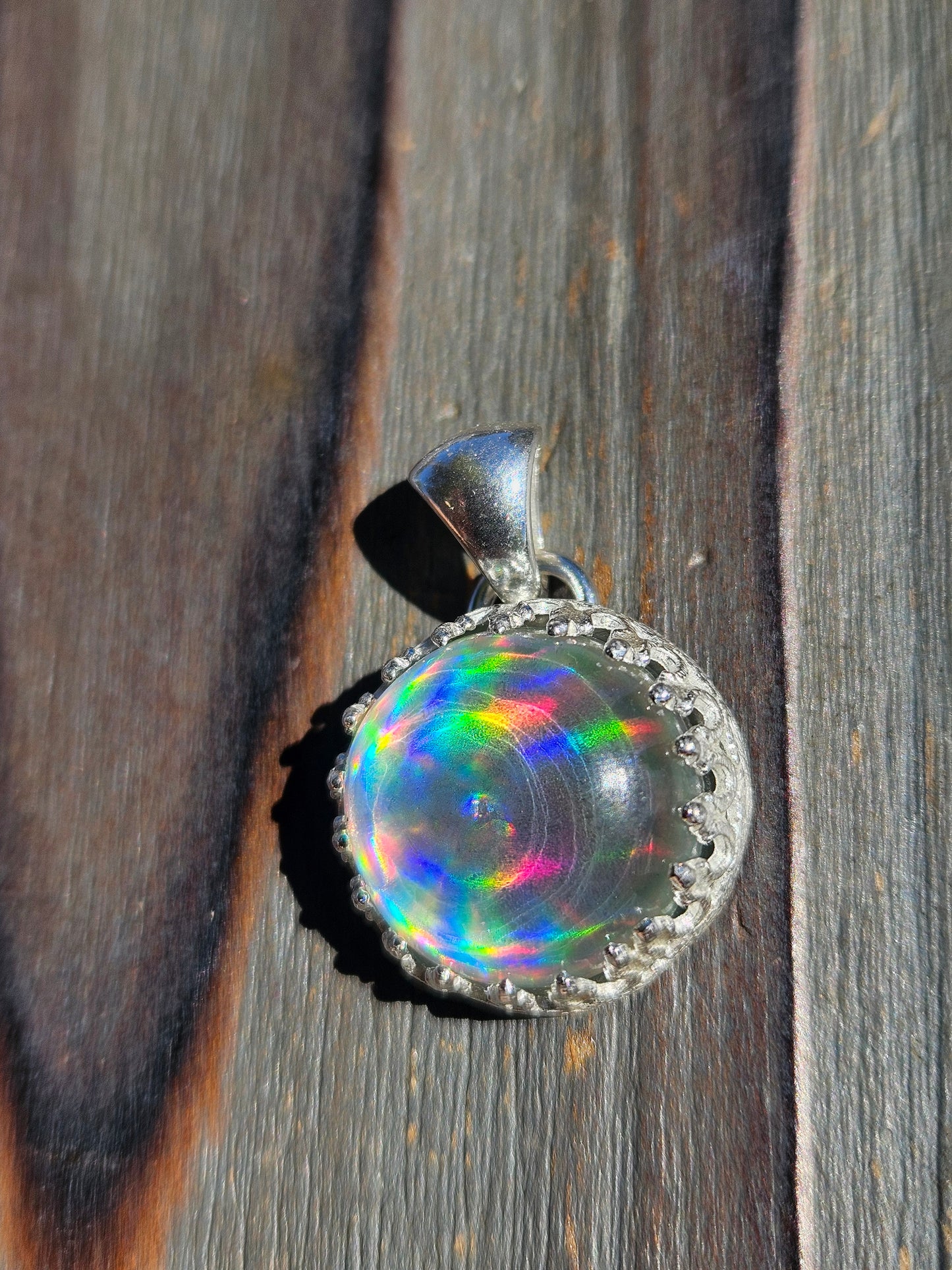 Disco Quartz Pendant