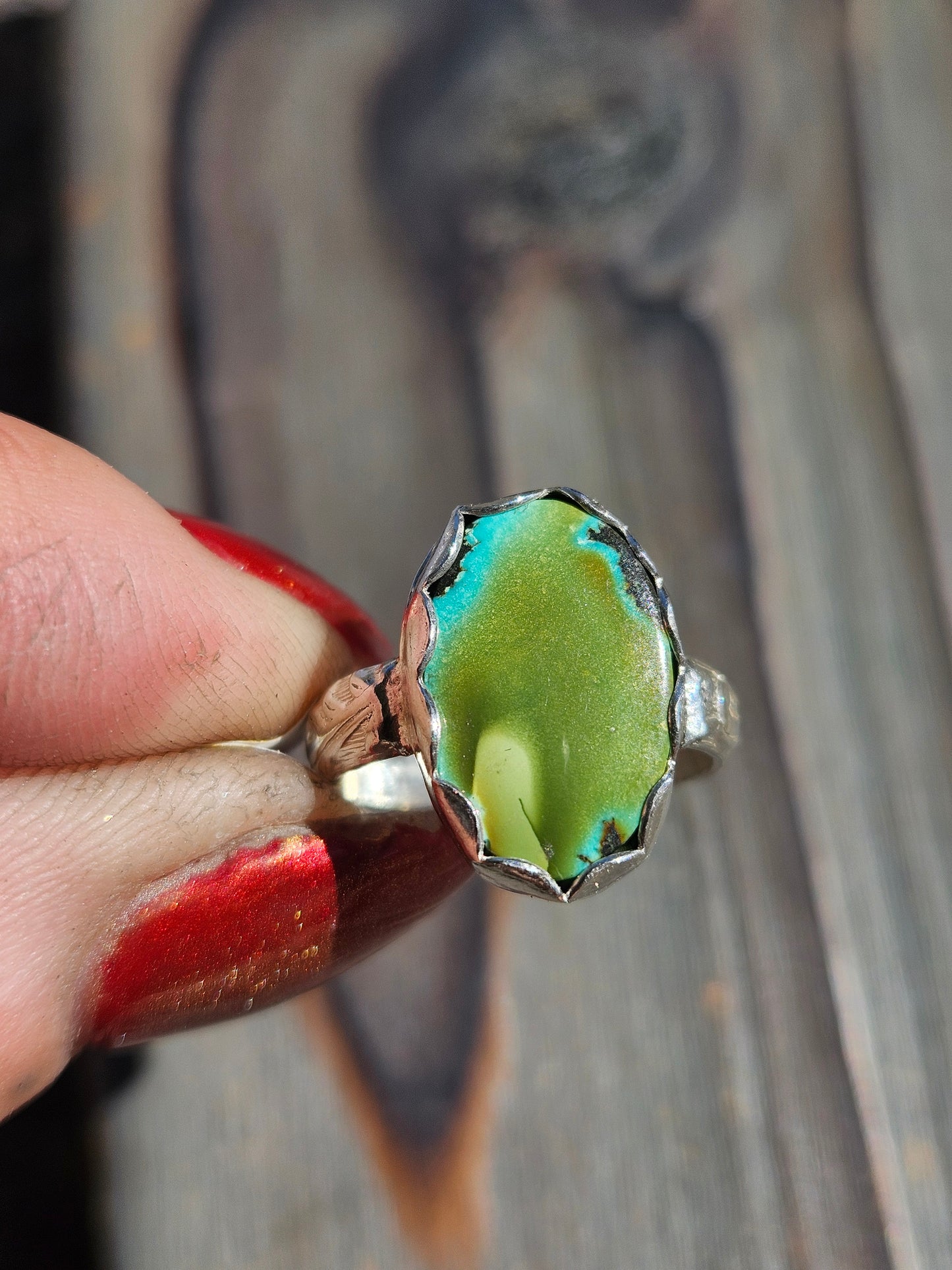 Heubi Turquoise Ring, Size 6