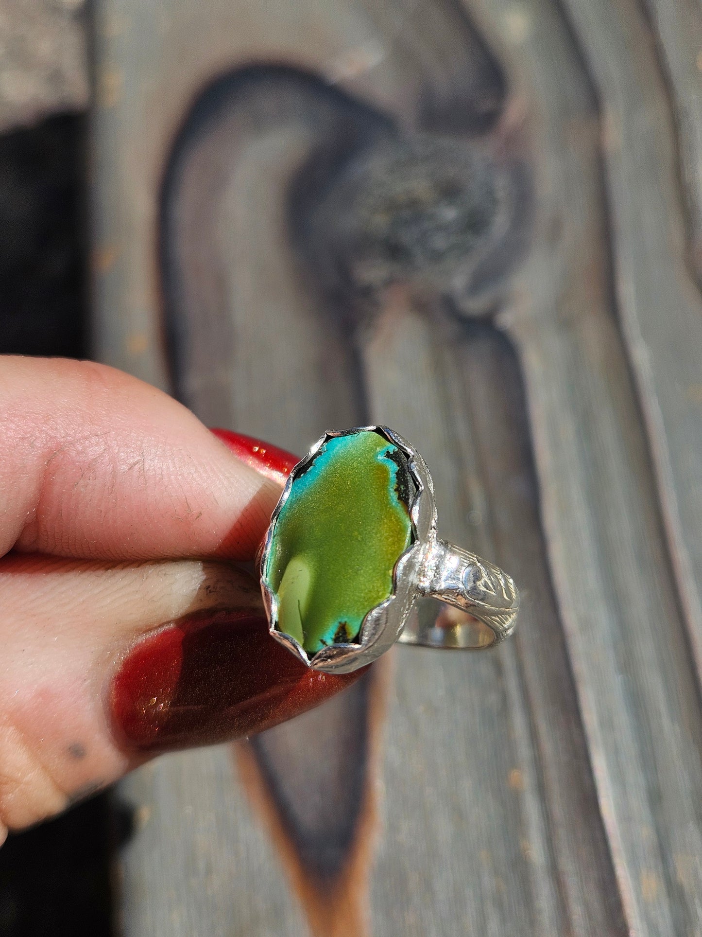 Heubi Turquoise Ring, Size 6