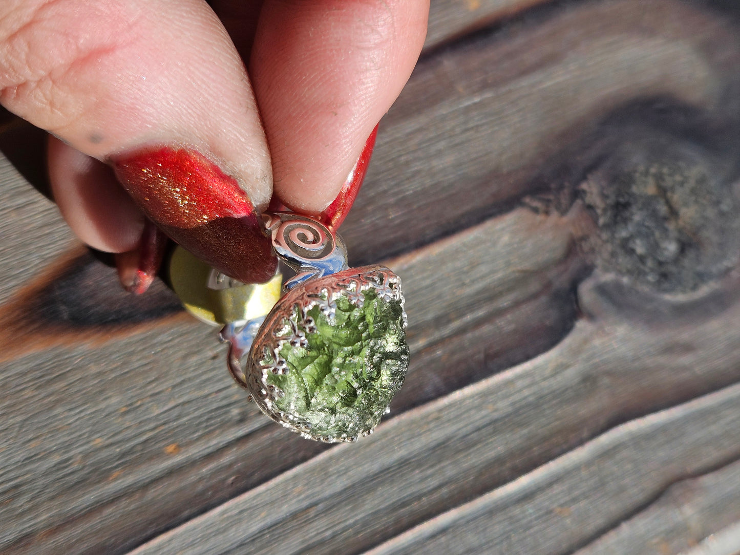 Moldavite Ring, Size 7
