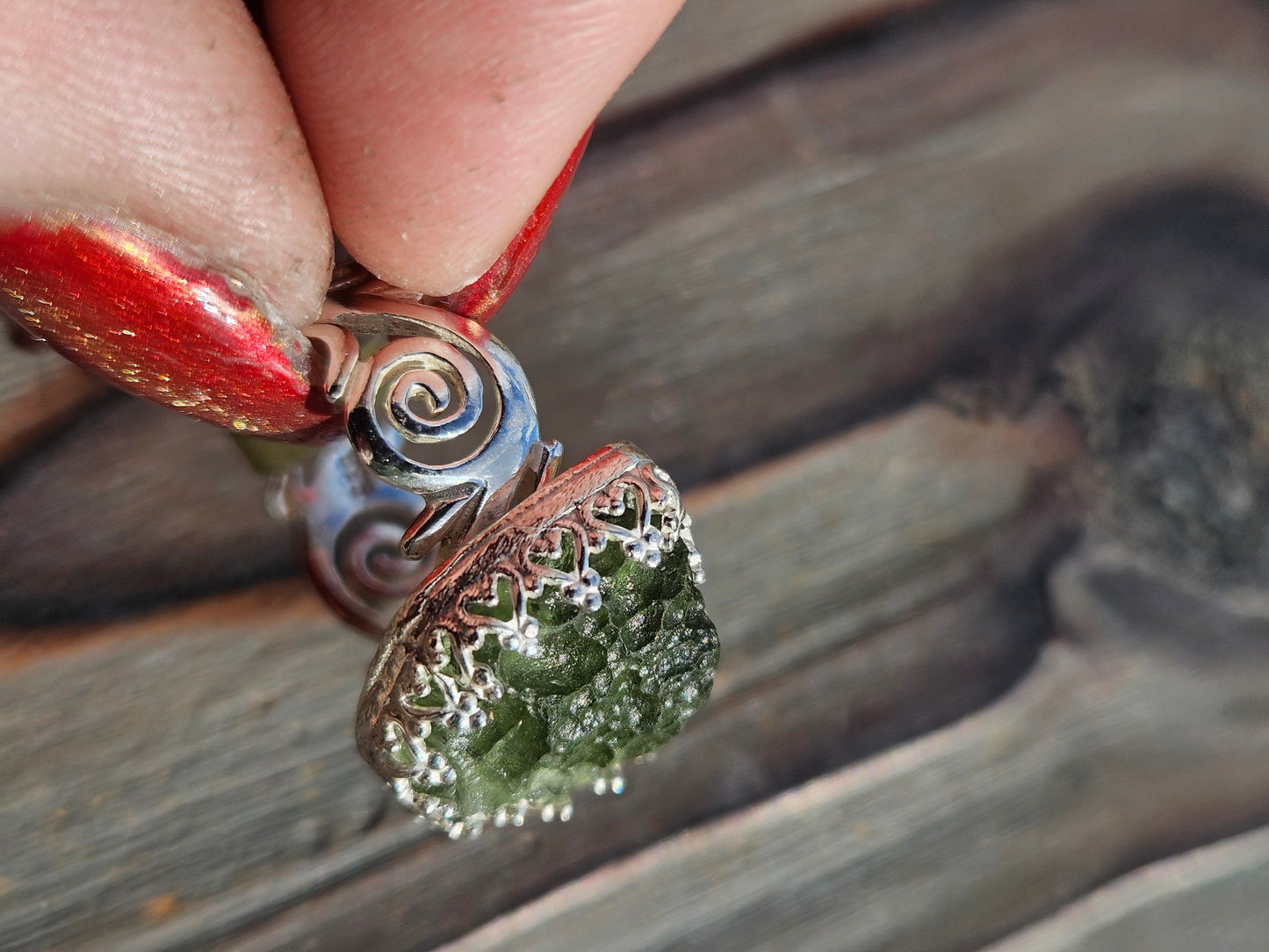 Moldavite Ring, Size 7