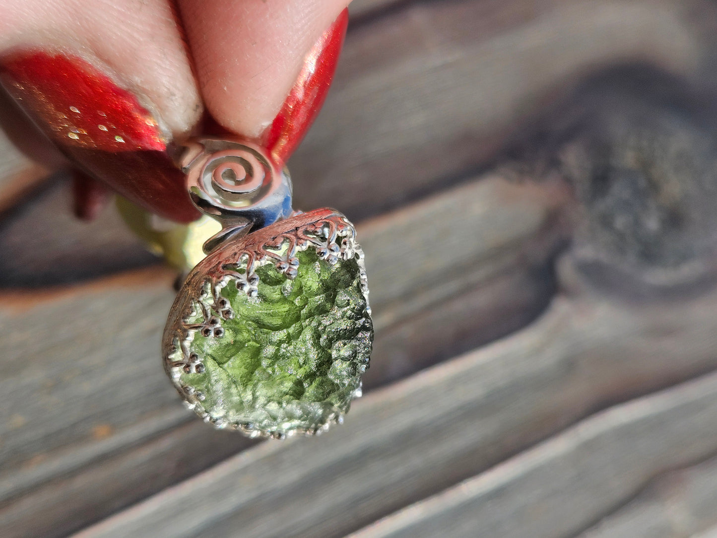 Moldavite Ring, Size 7