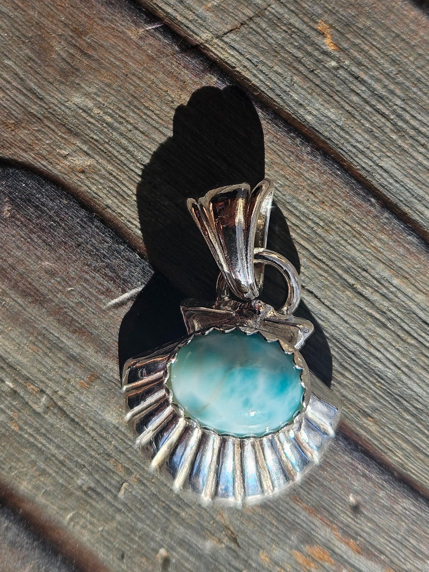 Larimar Seashell Pendant