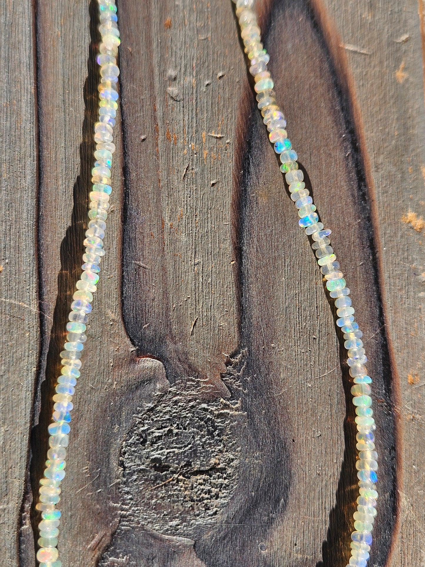 Ethiopian Opal Beaded Necklace, 18in