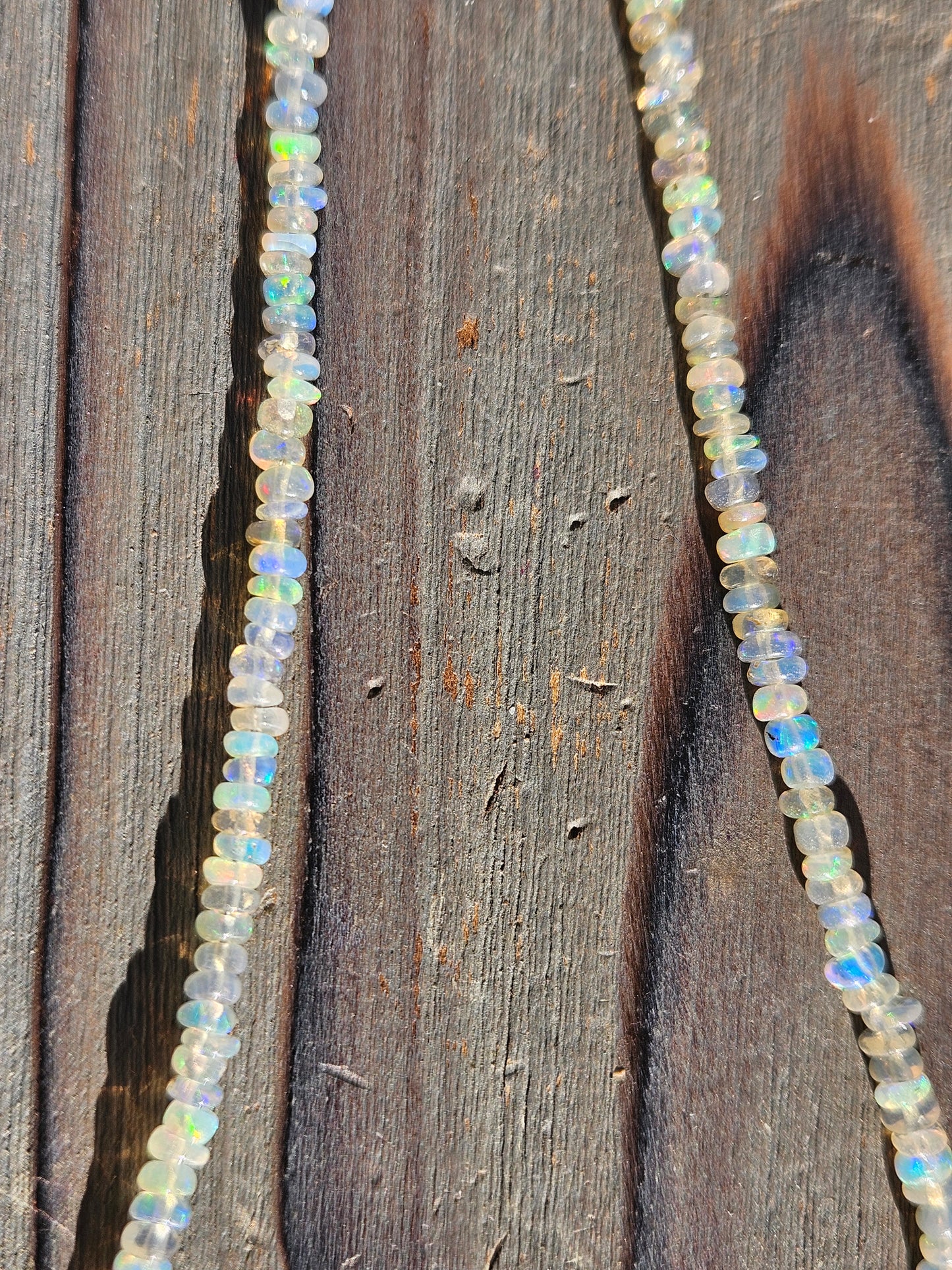 Ethiopian Opal Beaded Necklace, 18in