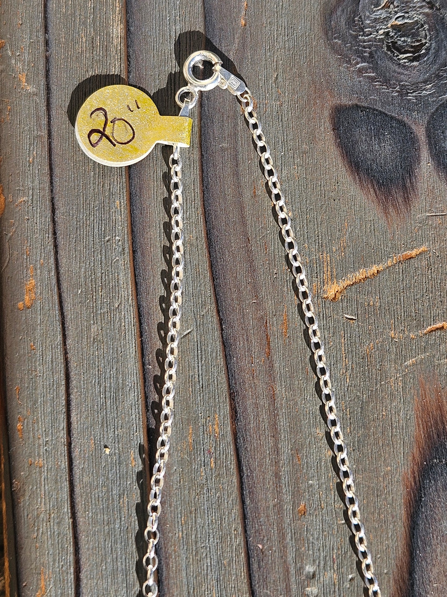 Green Ammolite and Cedar Necklace, 20in