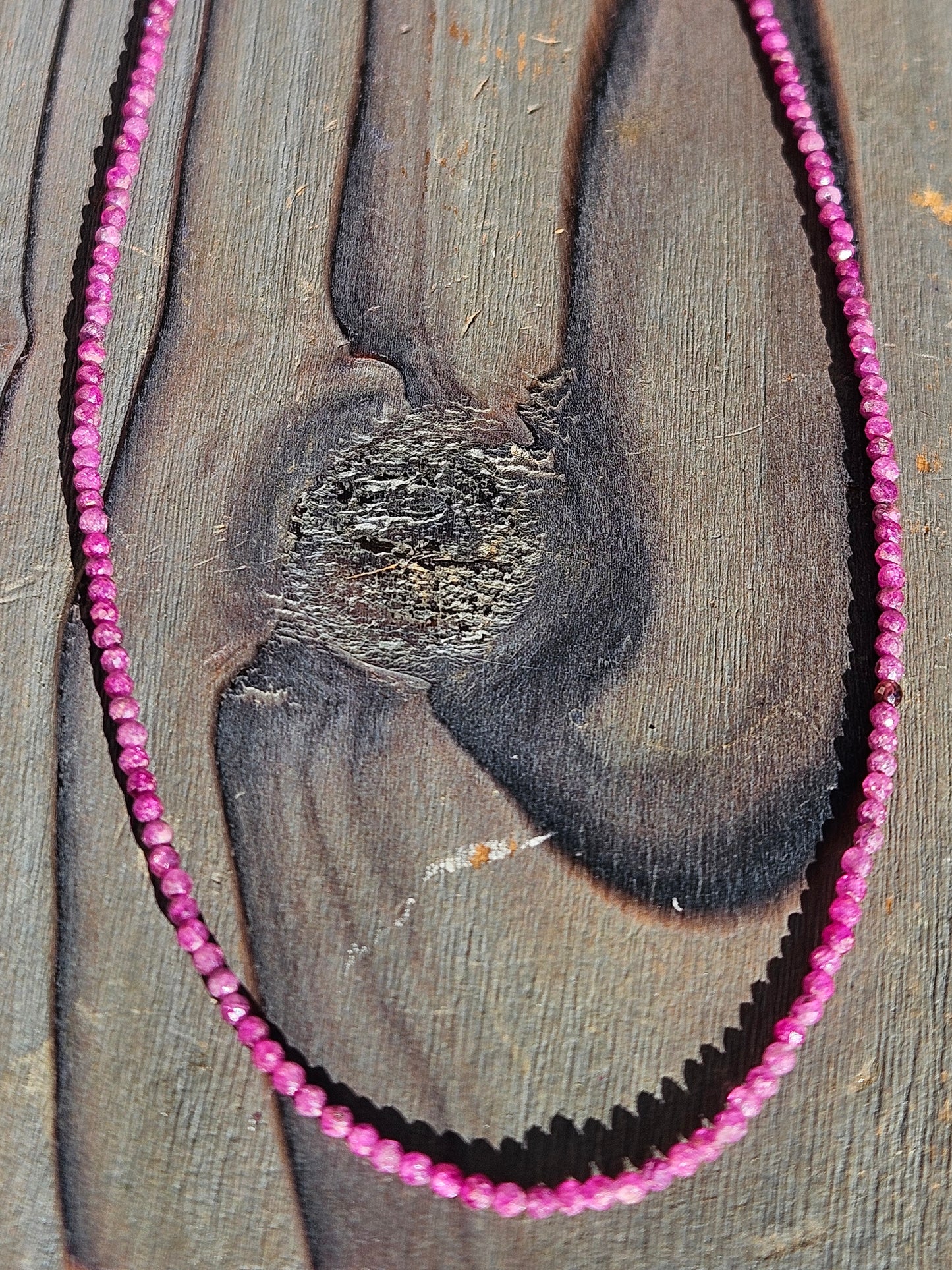 MicroMini Ruby Necklace, 18in