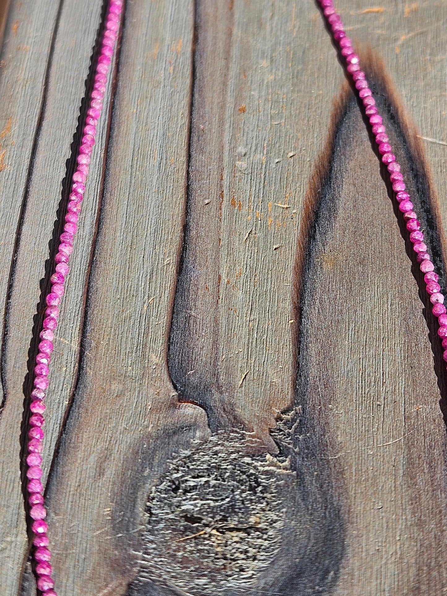 MicroMini Ruby Necklace, 18in