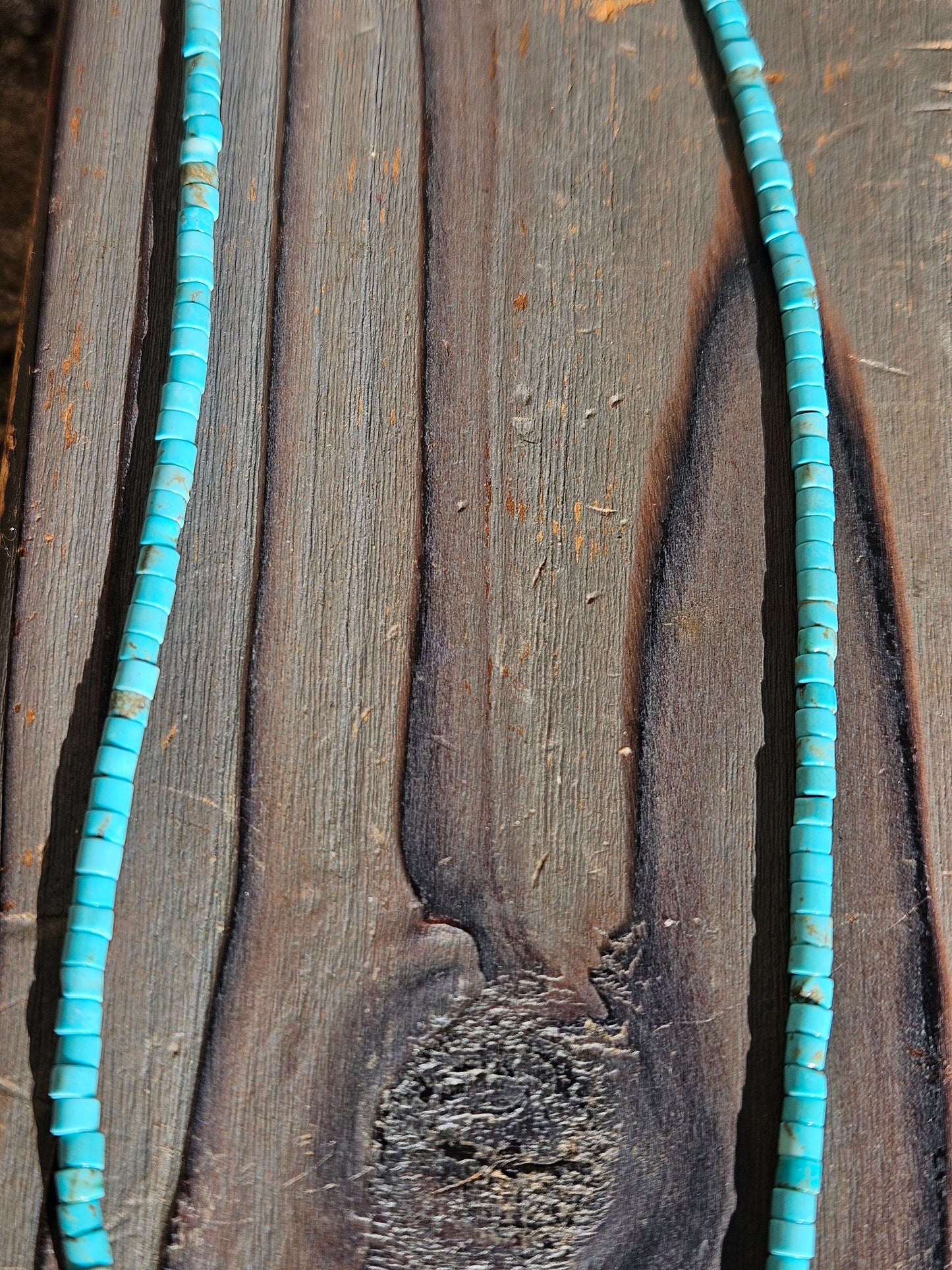 Turquoise Toggle Micro-Mini Necklace, 17in