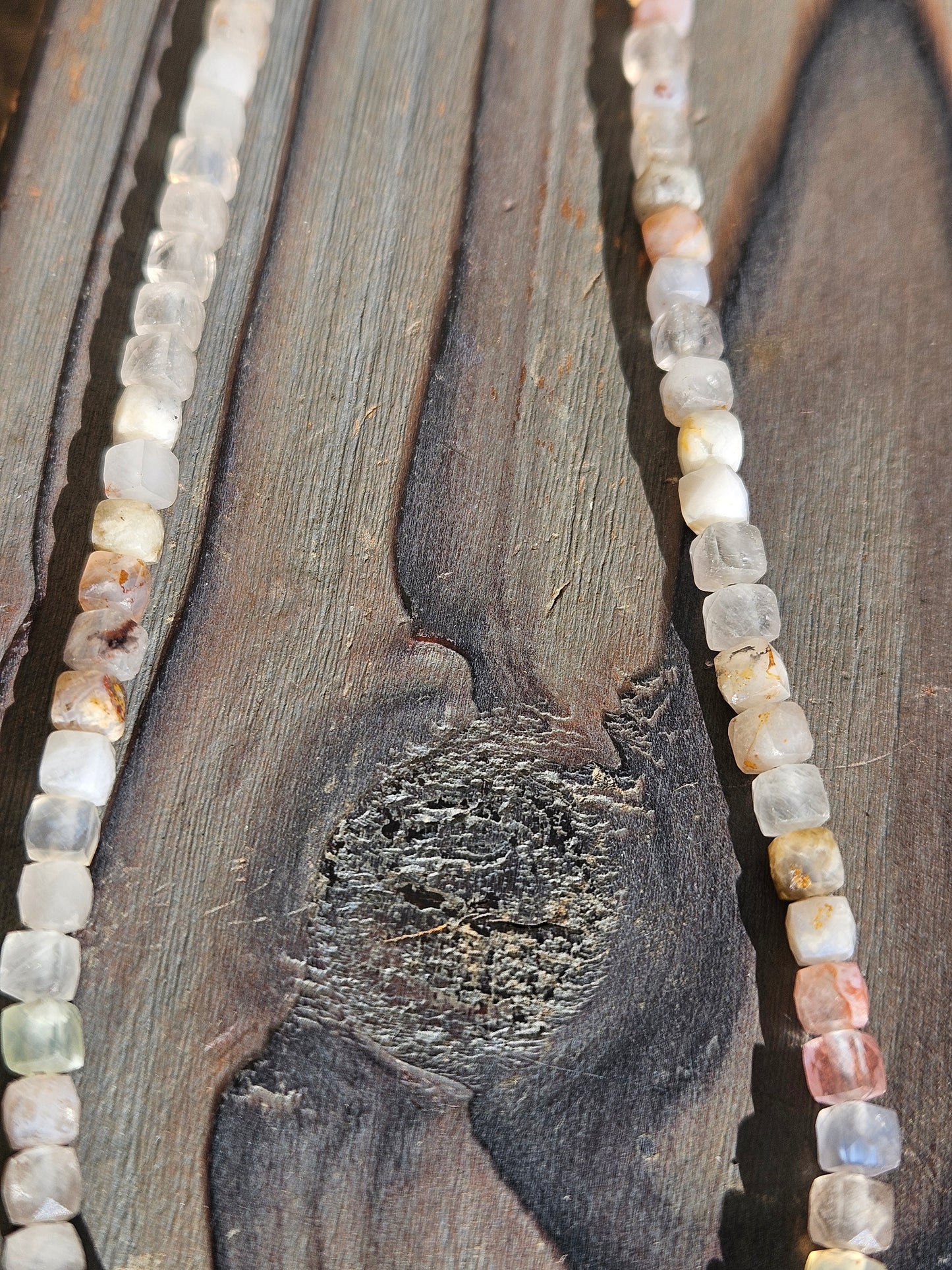 Peach Quartz Necklace, 19in