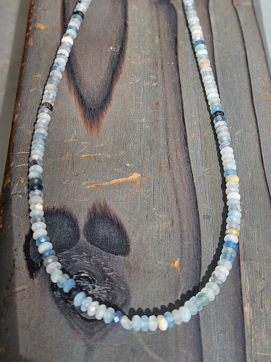 Aquamarine Necklace, 19in
