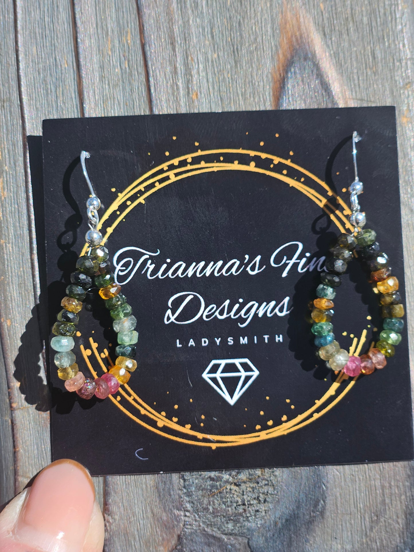 Watermelon Tourmaline Earrings